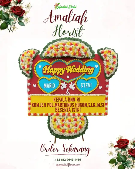 Papan Bunga Pernikahan Cikapinis